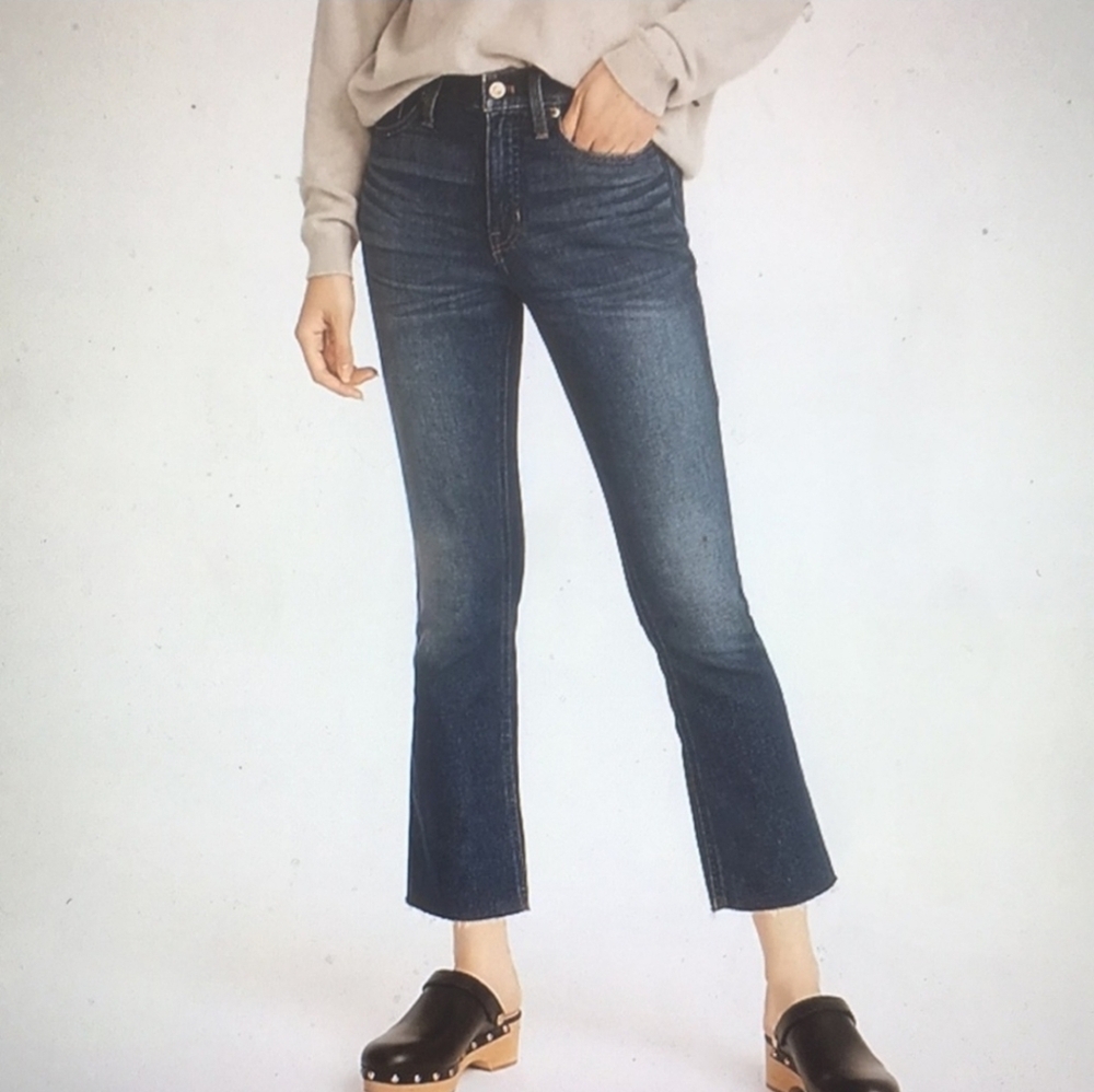 J. Crew Dark Indigo Cropped Ankle Jeans